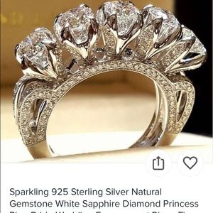 New Sterling Silver Engagement or anniversary ring